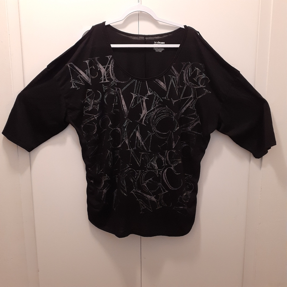 Lane Bryant Peek a Boo shoulder top